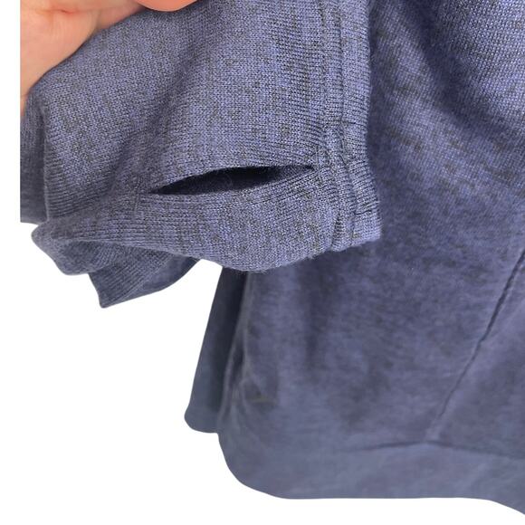 Old Navy Long Active Hoodie Open Sweater Cardigan Open Thumb Slits Navy Size M - Picture 6 of 6